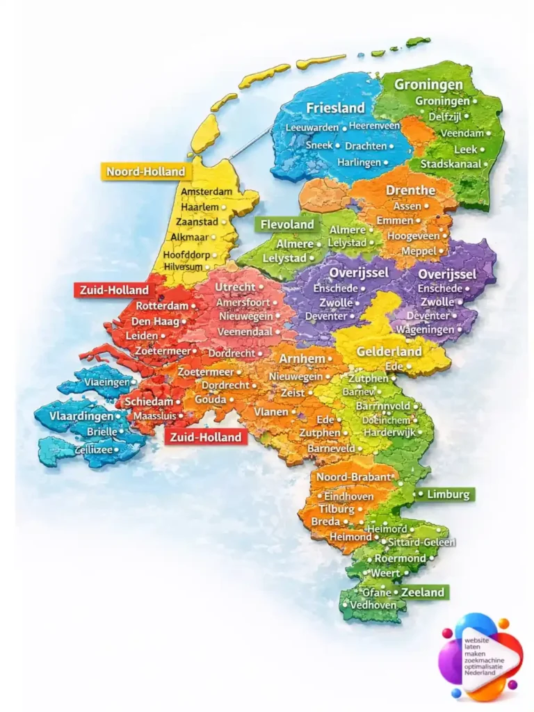 website laten maken kaart van nederland